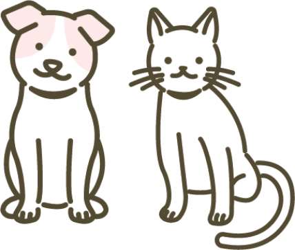 犬と猫のイラスト
